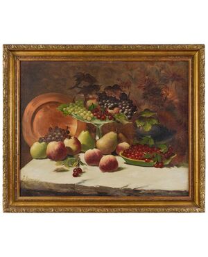 Antique still life oil on canvas - O/7133