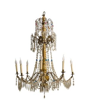 Large Genoese Chandelier from the 18th century - O/5994