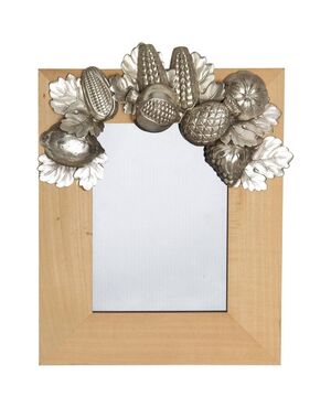 Wooden and silver-plated brass photo frame - O/1785