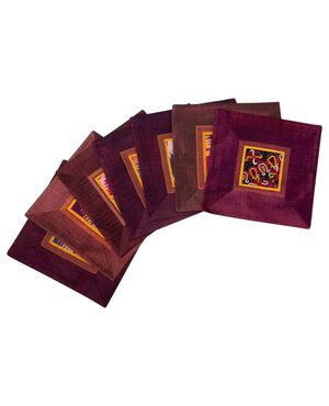 Silk cushions with IKAT fragments - B/1326