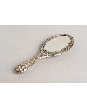 Late 19th-century English silver mirror - A/2115
