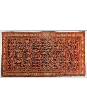 Antique large Persian MALAYER carpet with rare "zellol-soltan" design (727 c.p.)