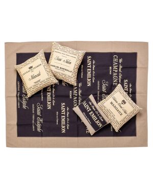 "Champagne" plaid and cushion set - B/2047