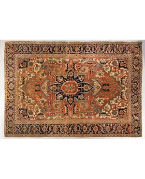 Large antique Heriz SERAPI carpet - (.853)