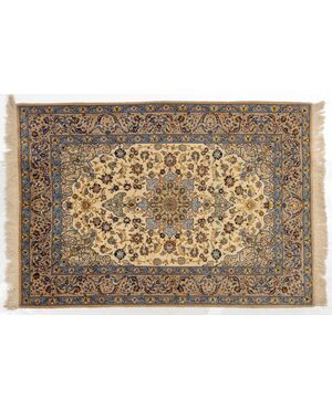 Iranian ISFAHAN carpet with silk warp - n.974