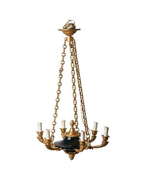 Empire period bronze chandelier - ref. O/4374
