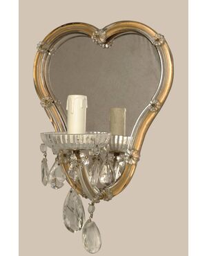 Pair of Murano sconces with mirror - O/7076