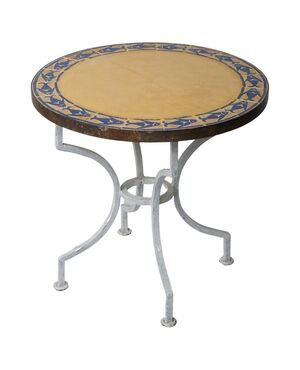 Iron table with ceramic top - O/2962