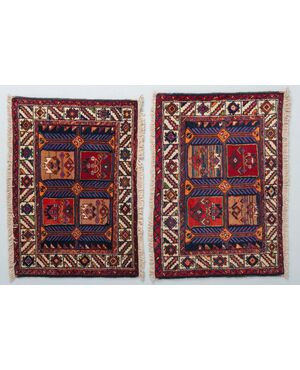 Coppia scendiletti AFSHAR periodo Shah Pahlavi - nr. 594-595.