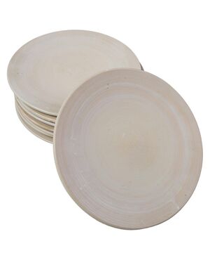 Set of 8 large ceramic plates from Tunisia - O/6222/1.