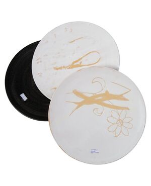 Set of three ceramic plates from Tunis - O/6222/2