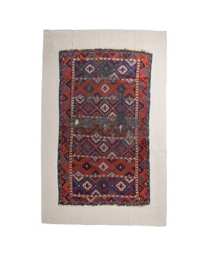 Fragment of an antique KURDESTAN carpet applied on canvas - n. 713 -