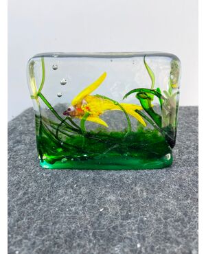 Submerged glass aquarium. Alfredo Barbini, Murano.     