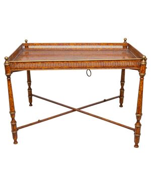 Folding metal table with tray - O/3260.