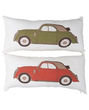 Pair of cushions and two linen panels - B/2109 -