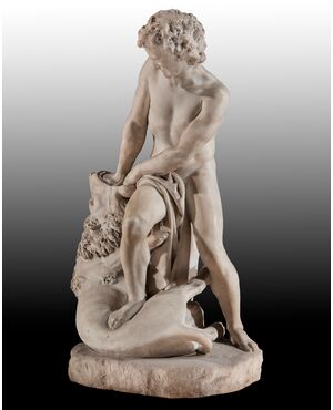 Carlo Romano (Viggiù, 1810 - Milano, 1883)  "Sansone che sbrana il leone"