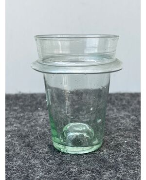 Lightweight blown glass pharmacy jar with everted edge.Modena     