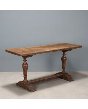 Italian Walnut Table, 20th Century