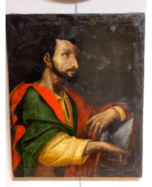 Giuda Taddeo Apostolo - Lombard School XVII century. Cm 77 x62     