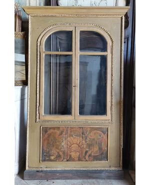 neg044 - placard/ vetrina laccata, epoca '800, cm l 138 x h 243 