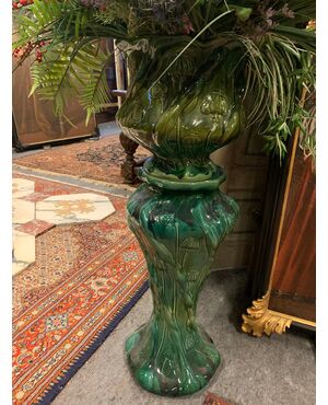 dars431 - liberty ceramic vase, size cm l 35 xh 102 x d. 30     