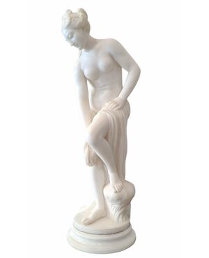 CHRISTOPHE GABRIEL ALLEGRAIN ( 1710 - 1795) COPIA DA - VENERE AL BAGNO - MARMO BIANCO DI CARRARA