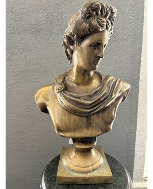Busto di bronzo raffigurante "APOLLO"; XX-secolo