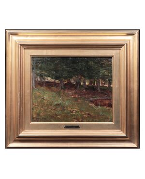 Guglielmo Ciardi (Venezia 1842-1917) – Paesaggio Montano