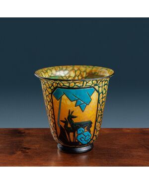 Vaso Arciere e Cervidi, Marcel Goupy. Parigi, 1925-28 ca.