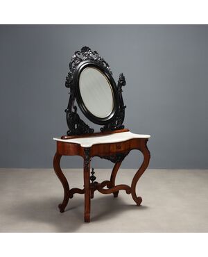 Console with Mirror, Kingdom of the Two Sicilies, Third Quarter of the 19th Century