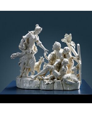 Erminia tra i pastori. Napoli, Manifattura Capodimonte Seconda metà del XIX secolo