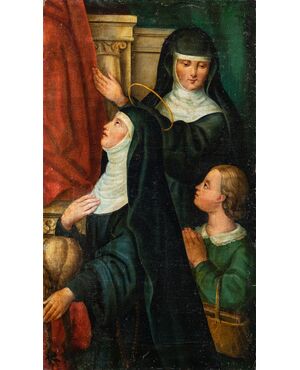 Italian painter (18th century) - Saint Monica in prayer.
