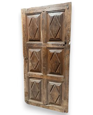 PTCI561 - Antique walnut door, 18th century, dimensions cm W 90 x H 185
