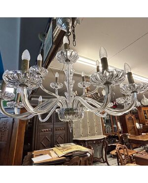 Antique large crystal chandelier from the late 19th century. High quality! 16 lights - Arms. Diameter 110 cm
