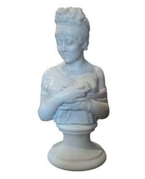MARBLE BUST - JULIETTE RECAMIER - 19TH CENTURY
