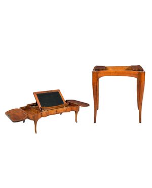 Demountable small table with tray top and lectern. Italy, late 18th century.