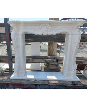 White marble fireplace
