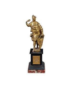 Gilded bronze sculpture - Mars, God of War. Rome, 17th century.