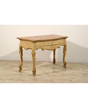 Consolle in legno laccato e dorato, Marche, primi anni del XVIII secolo, Epoca barocca