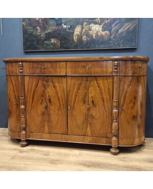 Charles X walnut sideboard, 1820
