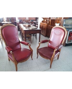 Pair of Voltaire armchairs     