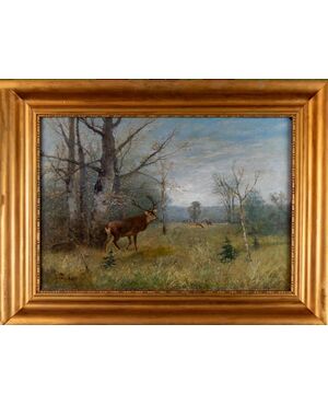 Sander - Landscape with deer     