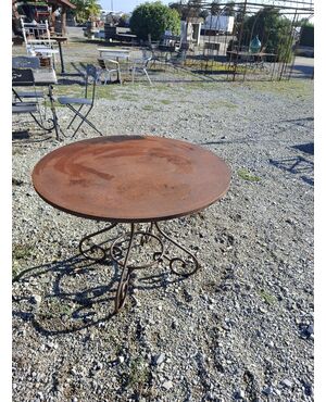 Heavy iron table D100 - H76