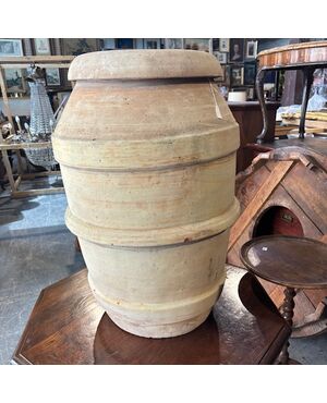 Antique large Tuscan Orcio vase from the early 1900s, terracotta, Siena – Petroio, Nenzi Company, marked H 70.
