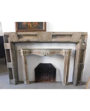 chp153 stone fireplace mis. h 170 x 250cm. width.