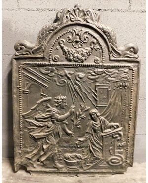 p032 plate with annunciation, mis. 60 xh 82cm