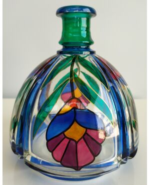 Dado Torrigiani - Bottiglia in vetro dipinto a mano - 1984
