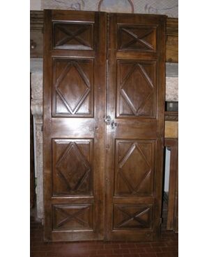 ptci345 old vintage door in walnut 700 mis. h 223 x 112 x 3,5 cm