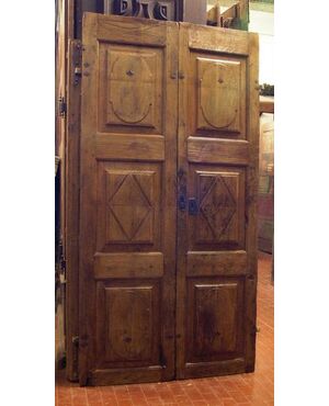 ptcr258 door with walnut panels mis. 105 x 205