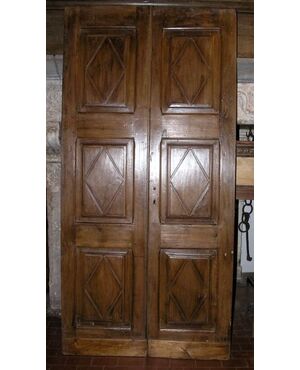 pti433 ancient door with diamond walnut vintage 700 mis. H205 x 102cm